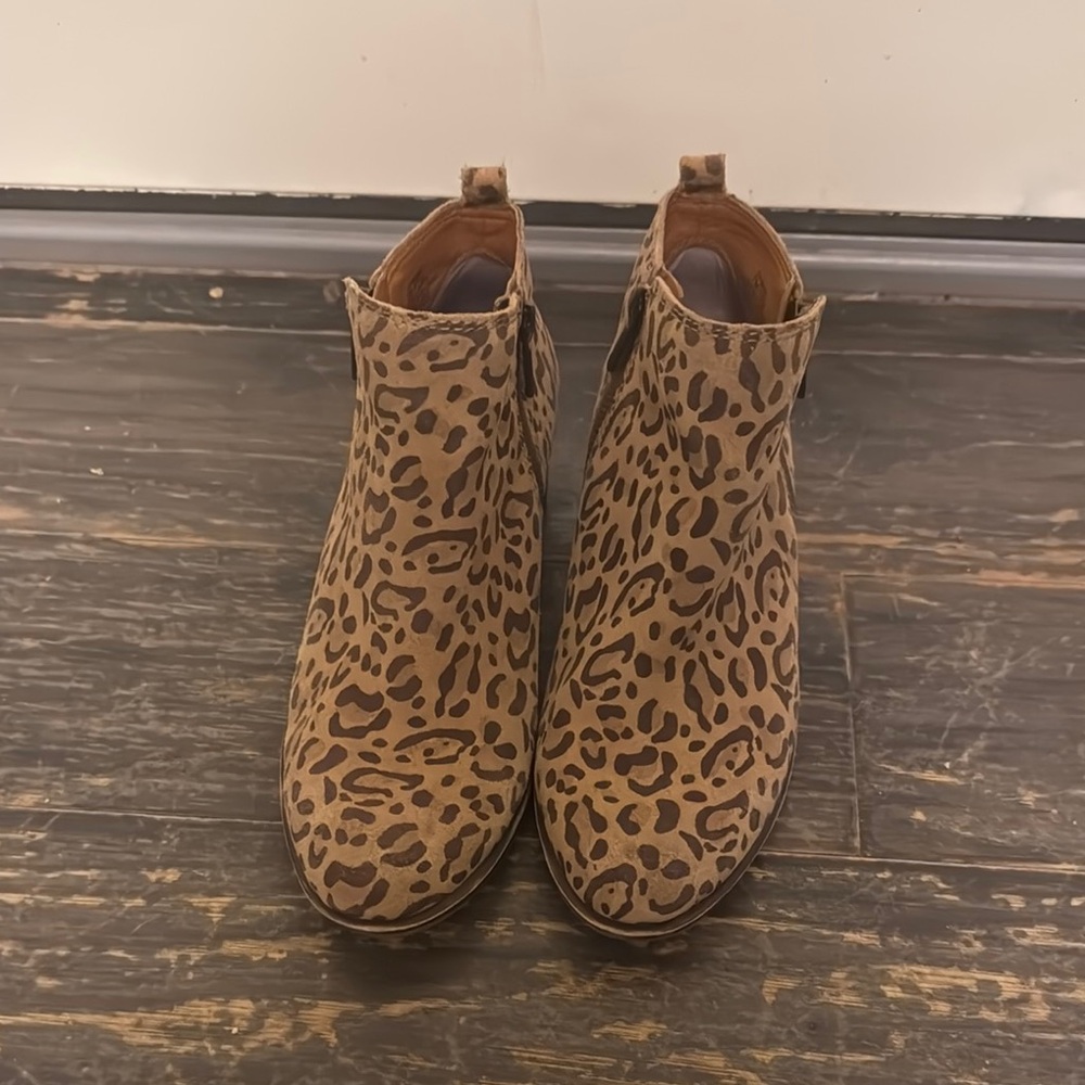 Lucky Brand Brown Ankle Booties with Sleek Silhouette